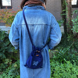 藍染め巾着ショルダー