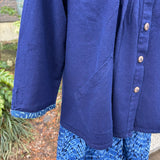 藍染タックブラウス