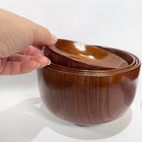 蓋付五段重 椀 拭き漆 漆器 皿椀セット