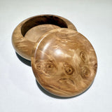 栃の香合・小物入れ 陣笠形 蛤形