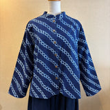 <新作>スタンドカラーブラウス