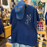 藍染めTシャツ 【あんまり飲むなよ】