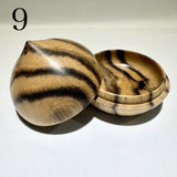 黒柿の香合・小物入れ 宝珠 陣笠 蛤