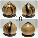 黒柿の香合・小物入れ 宝珠 陣笠 蛤