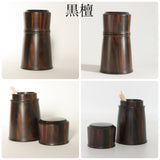 楊枝入れ 蓋付き 桑 桜 槐 紫檀 縞黒檀