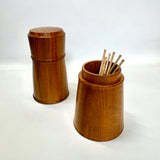 楊枝入れ 蓋付き 桑 桜 槐 紫檀 縞黒檀