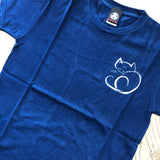 藍染めTシャツ 【ねこ】
