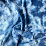 藍染ストール ガーゼ 群雲染め