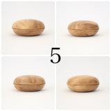 栃の香合・小物入れ 陣笠形 蛤形