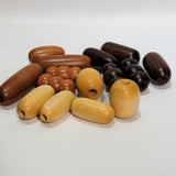 ネックレスパーツ ハンドメイドパーツ 桜、縞黒檀、紫檀