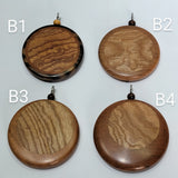 ネックレスパーツ 黒柿 円形