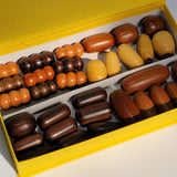 ネックレスパーツ ハンドメイドパーツ 桜、縞黒檀、紫檀