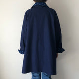 藍染めのリバーシブルコート 4way