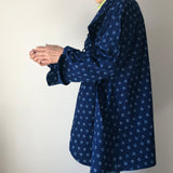 藍染めのリバーシブルコート 4way