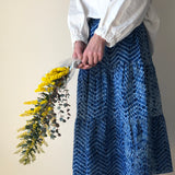 ティアードスカート 雁木絞り