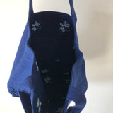 藍染めのリバーシブルバッグ 手提げ(小)