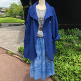 藍染めのリバーシブルコート 4way