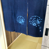 藍染め暖簾 120cm 3巾