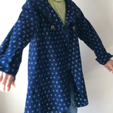 藍染めのリバーシブルコート 4way