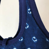 藍染めのリバーシブルバッグ 手提げ(中)