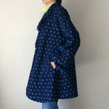 藍染めのリバーシブルコート 4way