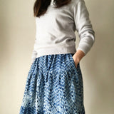 ティアードスカート 雁木絞り