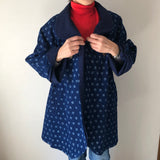 藍染めのリバーシブルコート 4way