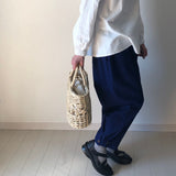 もんぺ 藍染・草木染