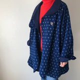 藍染めのリバーシブルコート 4way