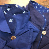 藍染めのリバーシブルコート 4way