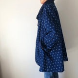 藍染めのリバーシブルコート 4way