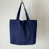 藍染めのリバーシブルバッグ 手提げ(大)