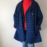 藍染めのリバーシブルコート 4way