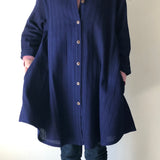 Aラインロングブラウス