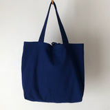 藍染めのリバーシブルバッグ 手提げ(大)