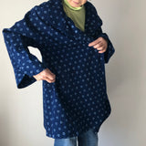 藍染めのリバーシブルコート 4way