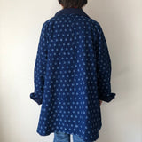 藍染めのリバーシブルコート 4way