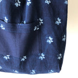 藍染めのリバーシブルバッグ 手提げ(大)