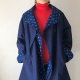 藍染めのリバーシブルコート 4way