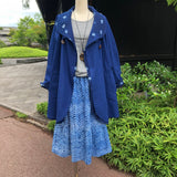 藍染めのリバーシブルコート 4way