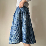 ティアードスカート 雁木絞り