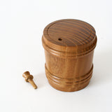 七味唐辛子入れ 樽形 桑