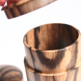 茶筒 黒柿・縞柿【幻の木】 01