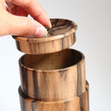 茶筒 黒柿・縞柿【幻の木】 02