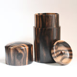 茶筒 黒柿・縞柿【幻の木】 03
