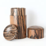 茶筒 黒柿・縞柿【幻の木】 04