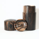 茶筒 黒柿・縞柿【幻の木】 03