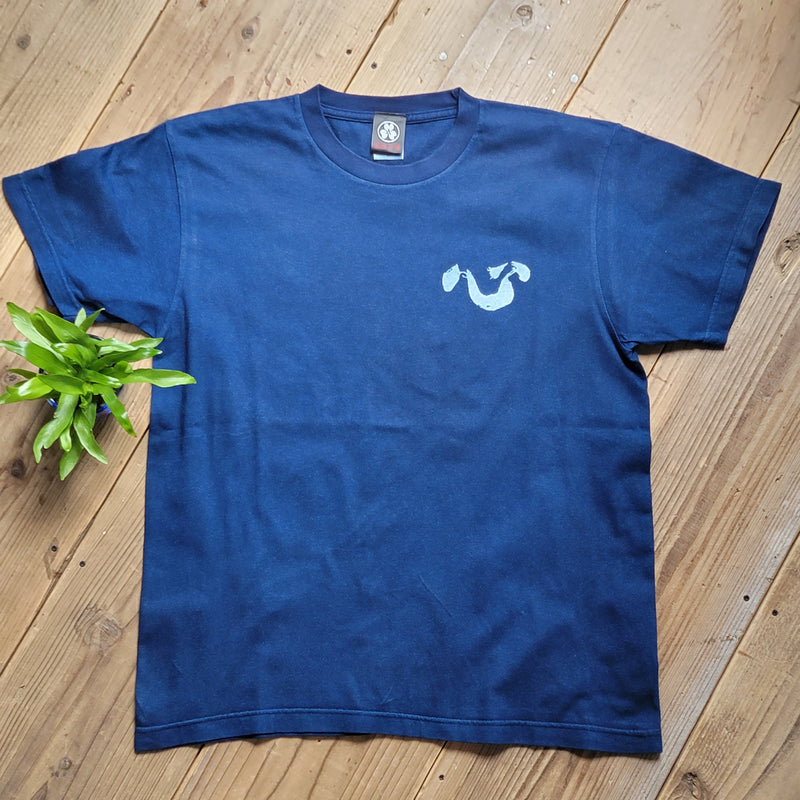 藍染めＴシャツ　【心－ありがとう】