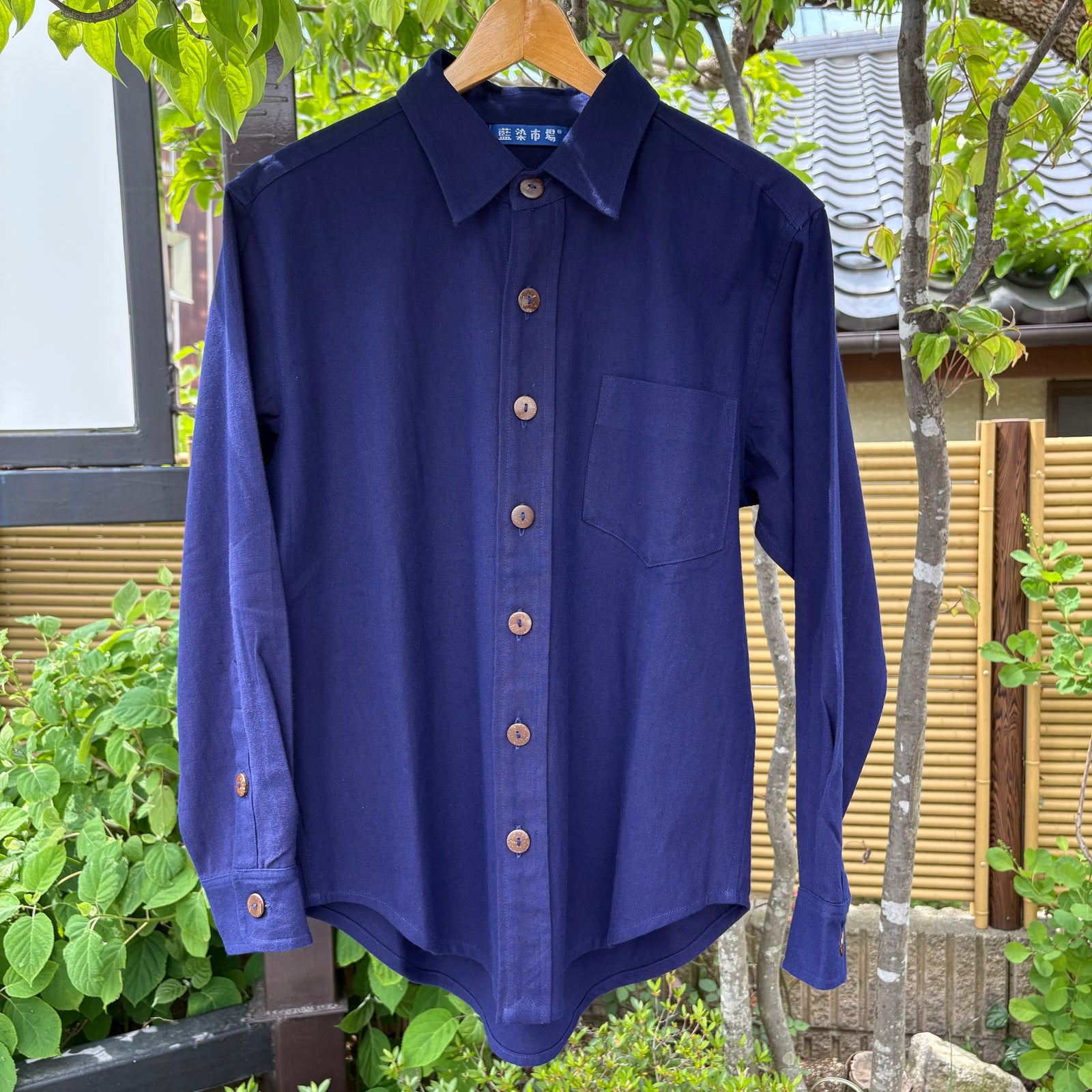 藍染シャツ ユニセックス シャツカラー／スタンドカラー – aitoki - 時