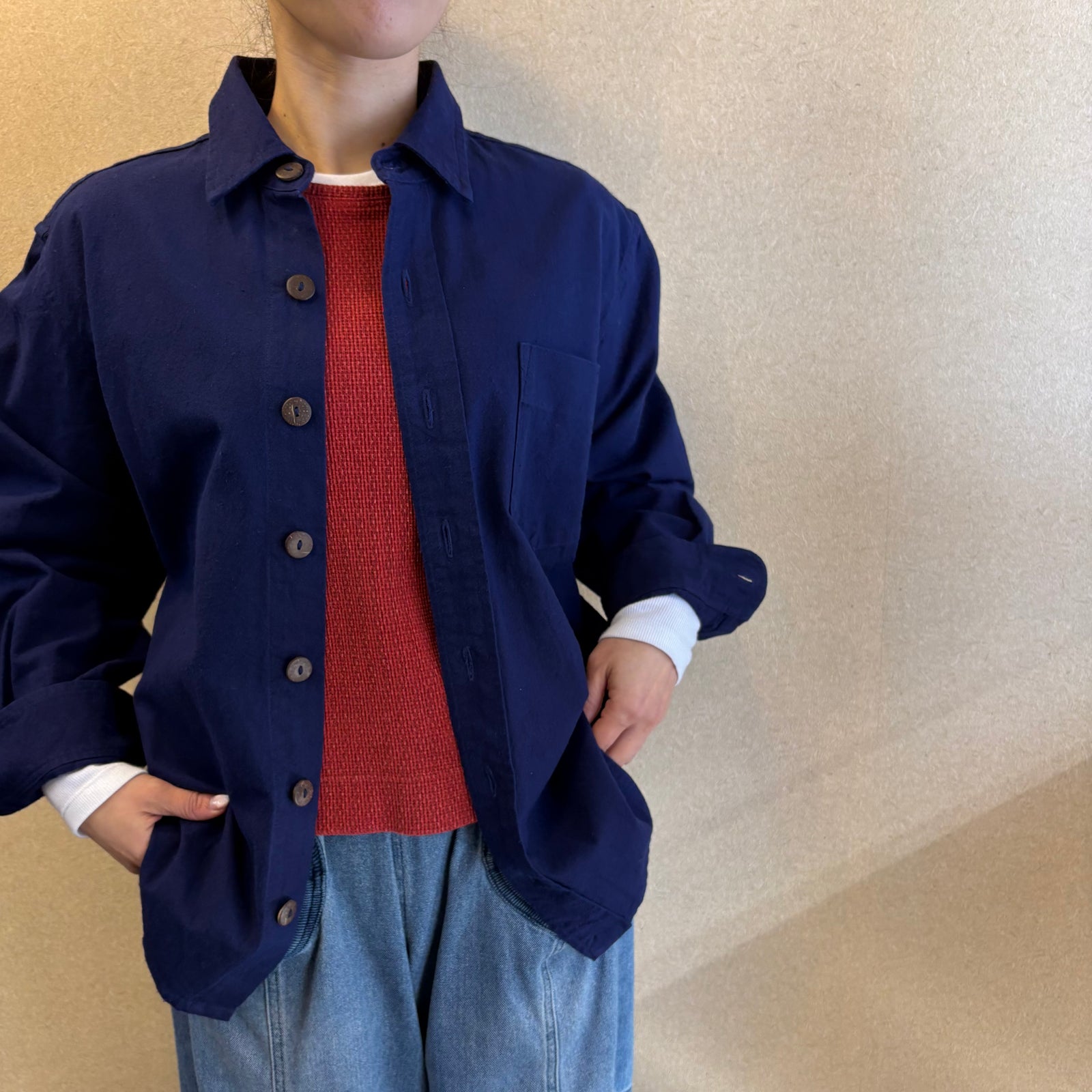 藍染シャツ ユニセックス シャツカラー／スタンドカラー – aitoki - 時